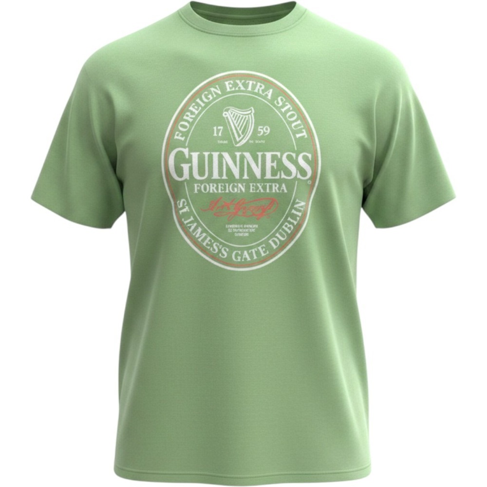 Guinness Foreign Extra Stout Green Graphic T-Shirt Mens XXL Relaxed Fit New
